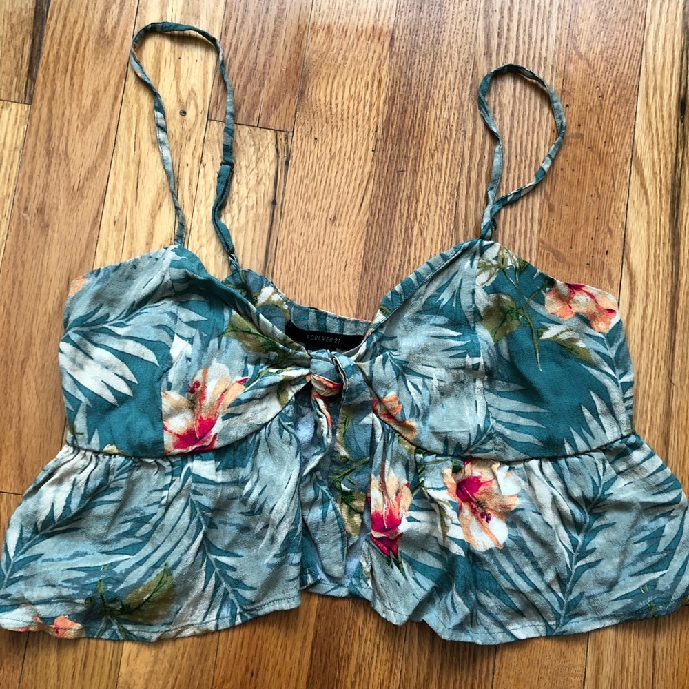Crop floral cami